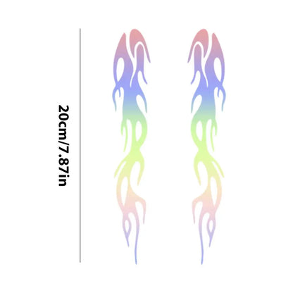Motorcycle Reflective Flame Stickers Waterproof