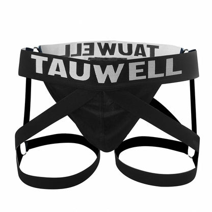 TAUWELL Mens Sexy Underwear Jockstrap Thong Bondage Lingerie Lowrise Briefs Leg Belt Thongs G-string Male Panties Gay Underpants
