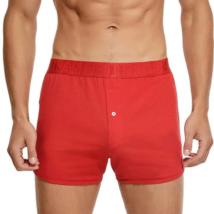 SEOBEAN Cotton Men's Boxer Shorts Loungewear Underwear Loose Fit Underpants Sleepwear Shorts Boxers for Men