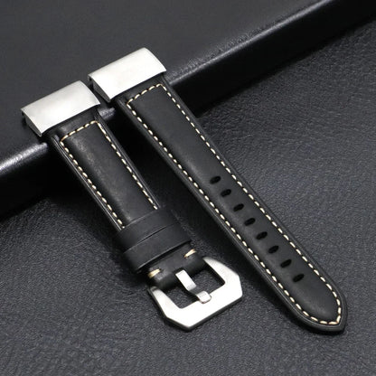 Garmin QuickFit 22/26mm Stitched Leather Buckle Band