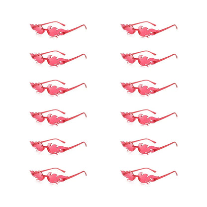 12 PCS  Flame Shaped Sunglasses