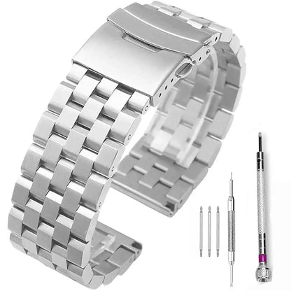 TicWatch Pro 5, Pro 3 & E3 Five-Row Stainless Steel Band