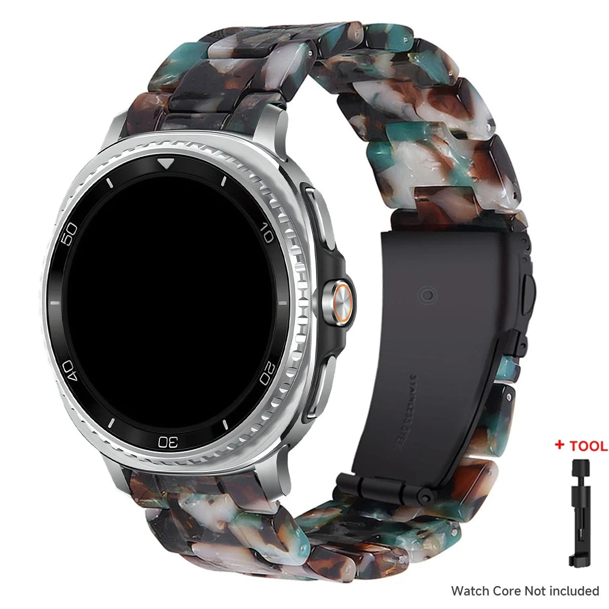 Samsung Galaxy Watch8, 9 & Ultra Resin Link Band, 40 Patterns