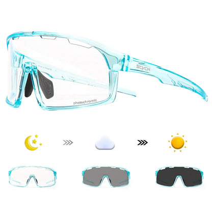 SCVCN Sports Photochromic Sunglasses Men Outdoor Bicycle Cycling Glasses Women Driving Bike Eyewear UV400 Climbing Goggles