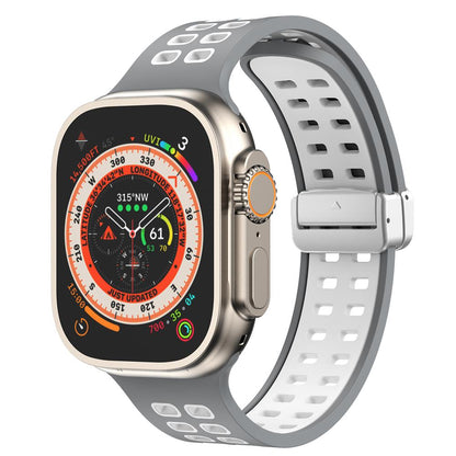 Magnetic Buckle Silicone Apple Watch Band Series 11/10/9/8/7/6/5/4/ SE / Ultra 1/2/3