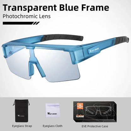 WEST BIKING Cycling Glasses Photochromic UV400 Protection