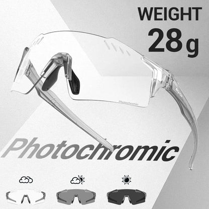 SCVCN Photochromic Cycling Glasses Men Women Clear Mountain Bike Sunglasses MTB Bicycle Riding Sports Triathlon Running