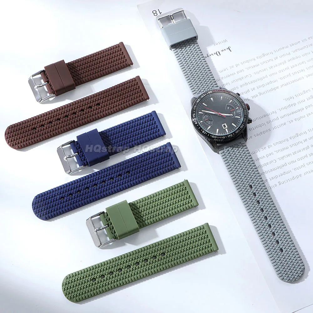 Samsung Galaxy Watch 7, 6, 5, 4 & FE Tread Pattern Silicone Band