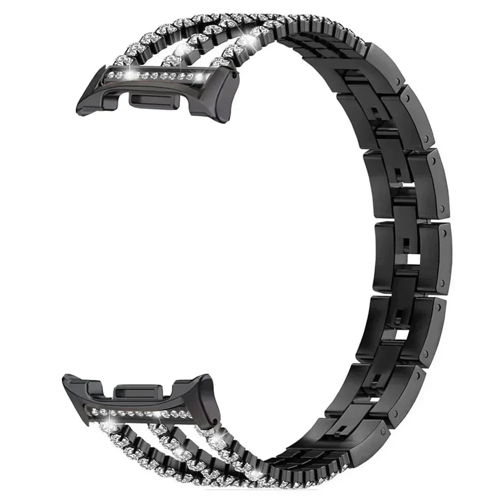 Samsung Galaxy Watch8, 8 Classic & 9 Rhinestone Double-Chain Bracelet