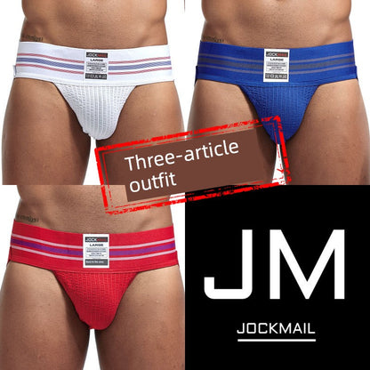 Jockmail Men’s Plaid Cotton Jockstrap – Low Waist, Breathable & Elastic Fit