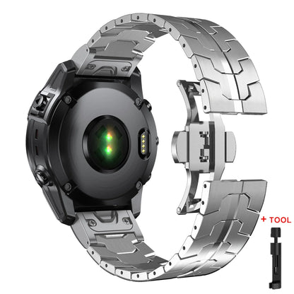 Garmin QuickFit Stainless Steel Strap - Elegant and Durable