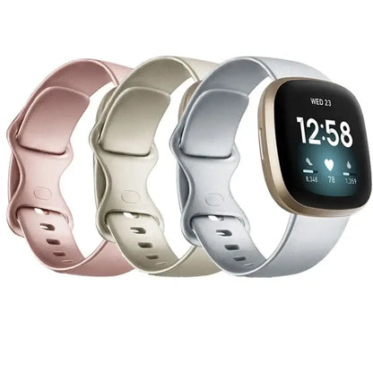 Fitbit Versa & Sense Silicone Bands - Lightweight Minimalist Design