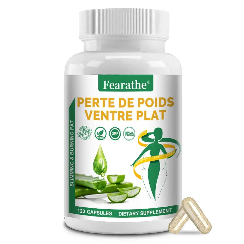 Aloe Vera Extract Capsules, Detox Cleansing and Digestive Support, Promote Gut Health, 120 Capsules