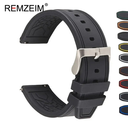 Suunto Race, Vertical & 9 Peak Two-Tone Silicone Band, Edge Stripes