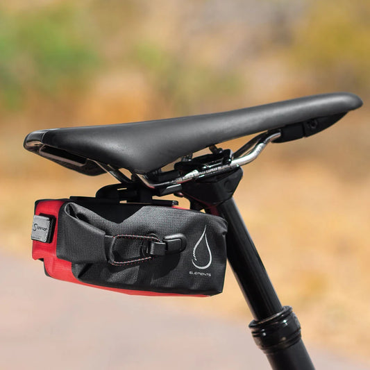 Serfas Monsoon Roll Top Waterproof Bicycle Saddle Bag - Medium (Red)