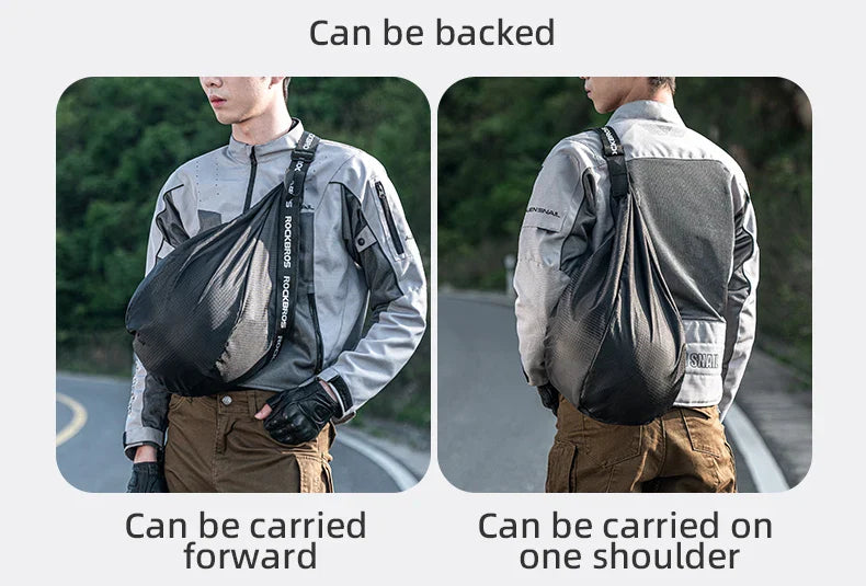 Motorcycle Helmet Backpack Large Capacity Travel Bags Reflective