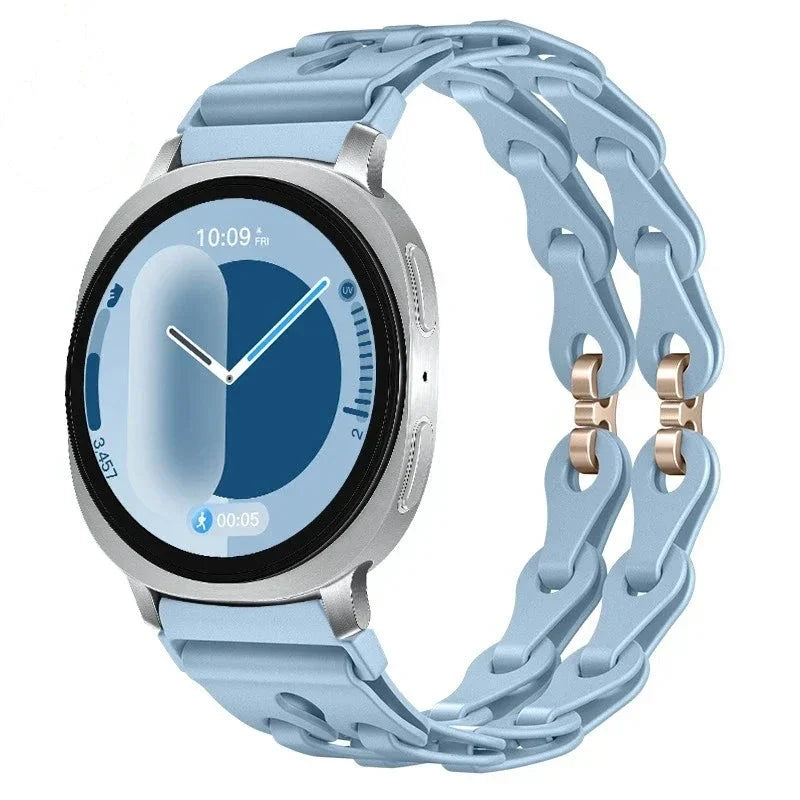 Samsung Galaxy Watch8, 9 & Ultra Silicone Chain Link Band