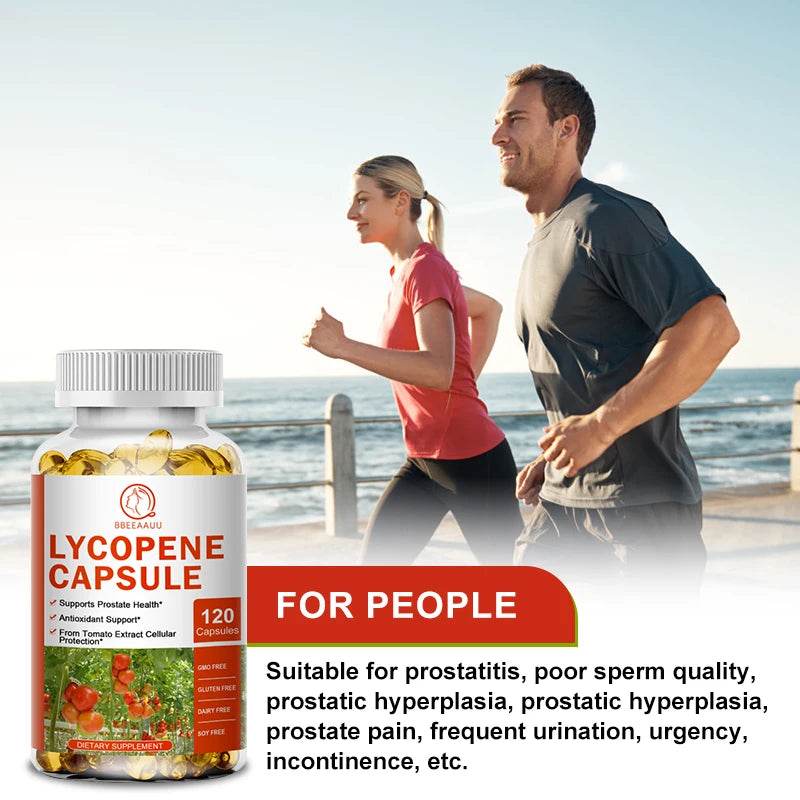 BEWORTHS Lycopene Capsules Support Prostate and Bladder Health, Alleviate Urinary Tract Pain, Male Reproductive Health Support