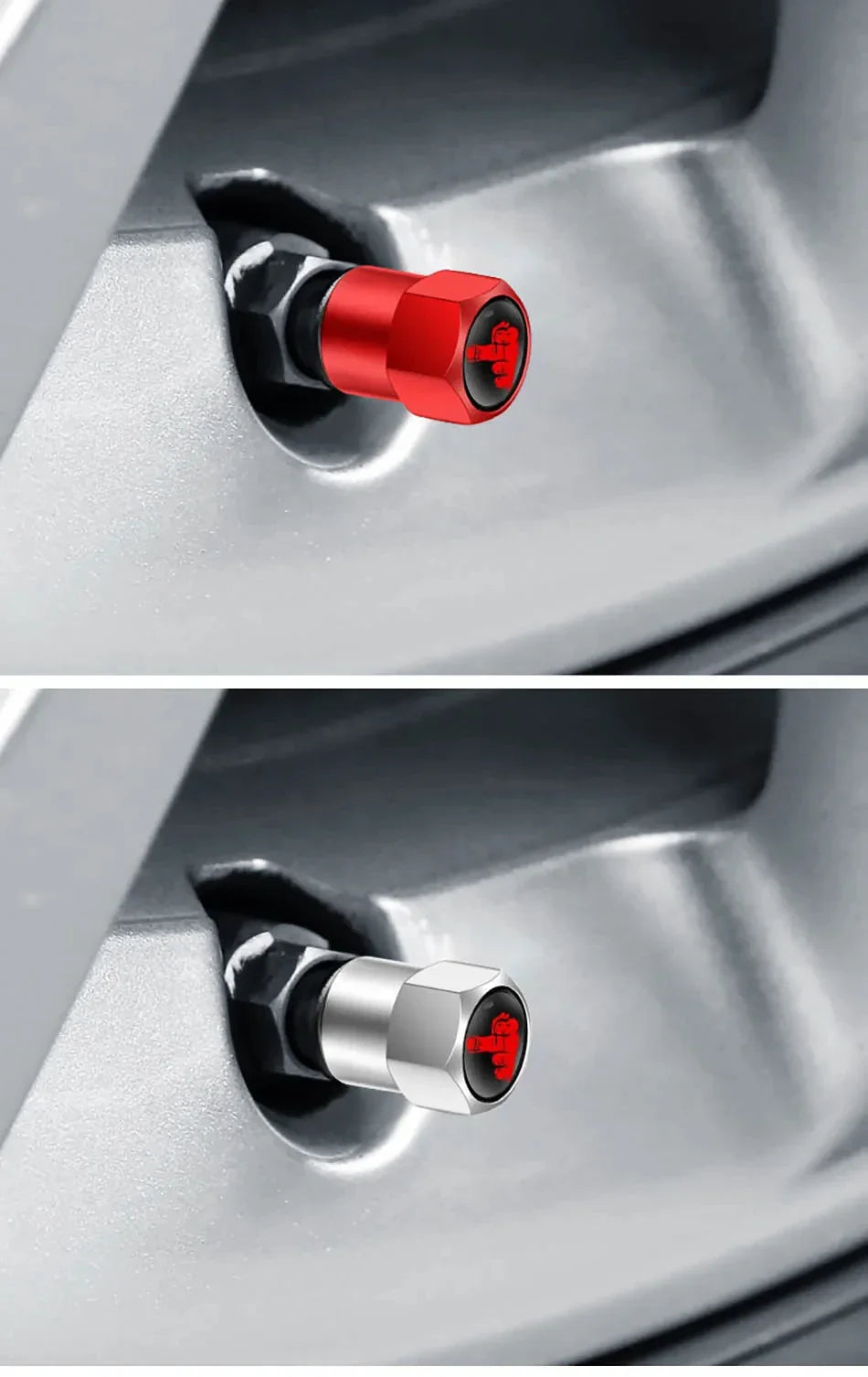 4PCS Aluminium Valve Stem Caps