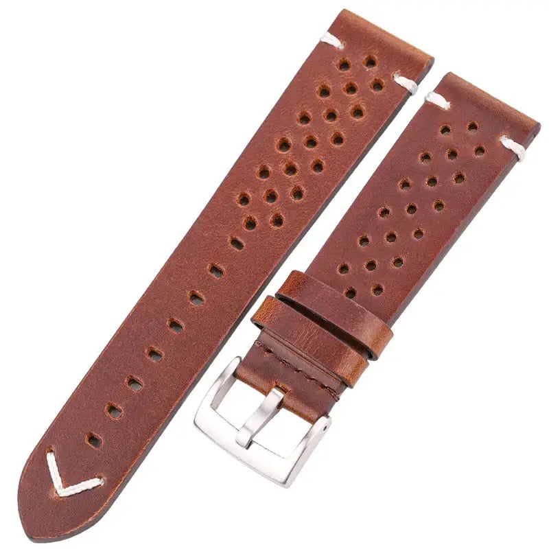 TicWatch Pro 5, Pro 3 & E3 Perforated Leather Band with V Stitch