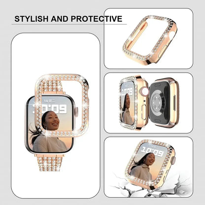 Apple Watch Bedazzled Stainless Steel Strap - Elegant Design