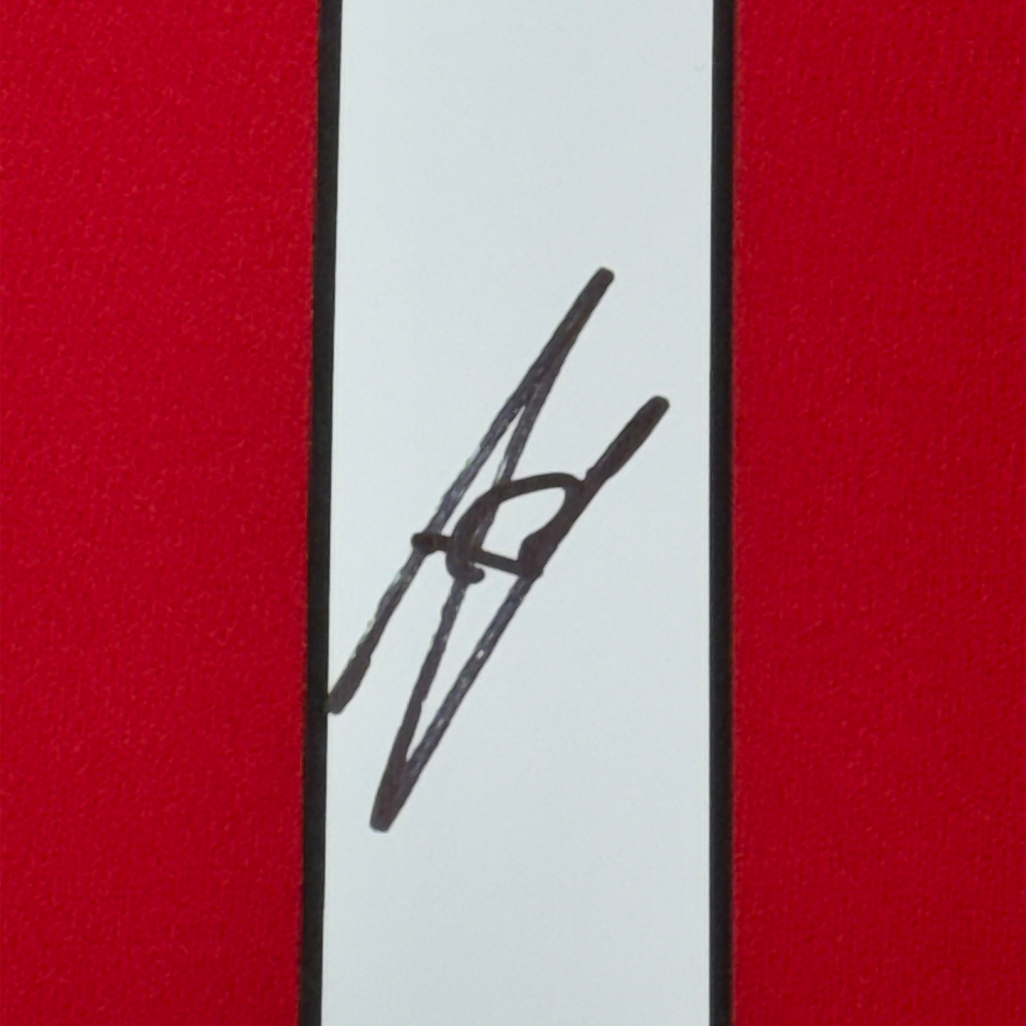 Framed Autographed/Signed William Saliba 35x39 Arsenal Red Soccer Jersey Beckett BAS COA #2