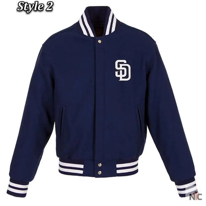 San Diego Padres Navy Blue Wool Jacket