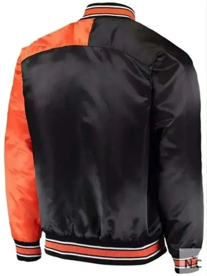 San Francisco Giants Stadium Black And Orange Varsity Jacket