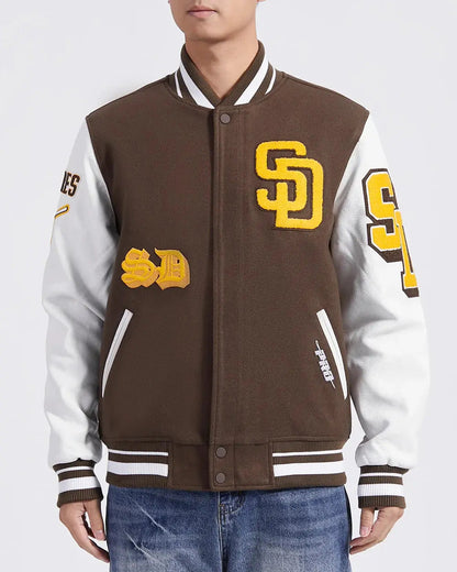 San Diego Padres Old English Varsity Jacket