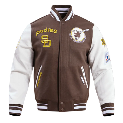 San Diego Padres Retro Classic Rib Wool Varsity Jacket