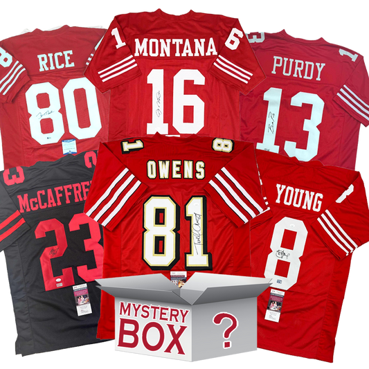 Autographed/Signed San Francisco Football Jersey Mystery Box with PSA JSA or Beckett COA