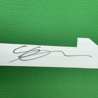 Framed Autographed/Signed Ahmad Sauce Gardner 35x39 New York Green Football Jersey Beckett BAS COA #2