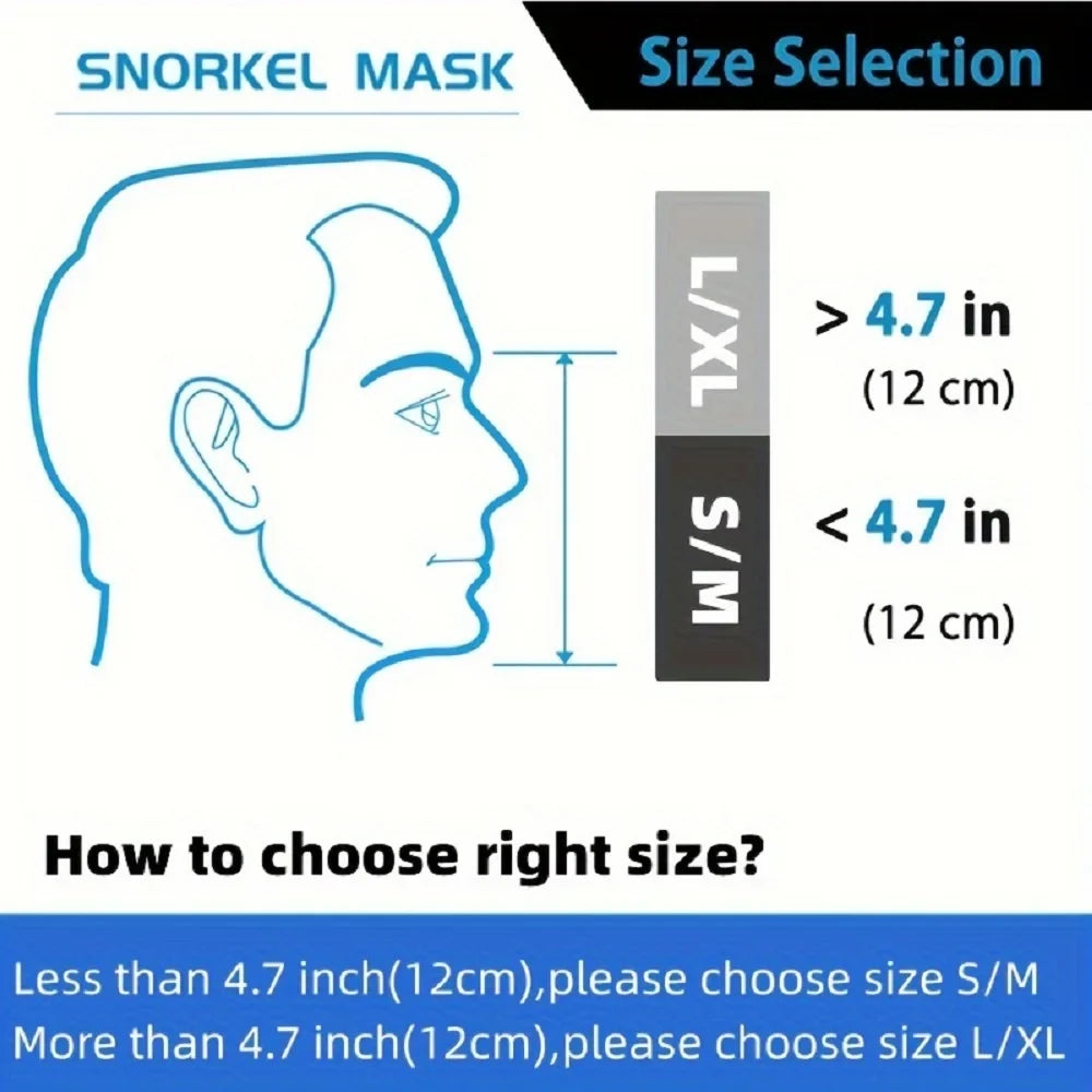Full Face Snorkel Mask with Detachable Camera Mount,Snorkeling Swimming Diving Mask Wide View Anti-Fog Anti-Leak for Adult Youth