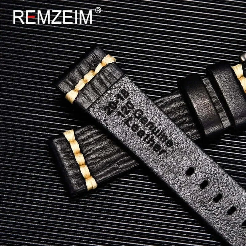 Suunto Race, Vertical & 9 Peak Textured Leather Band, Accent Stitching