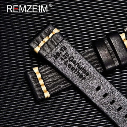 Suunto Race, Vertical & 9 Peak Textured Leather Band, Accent Stitching