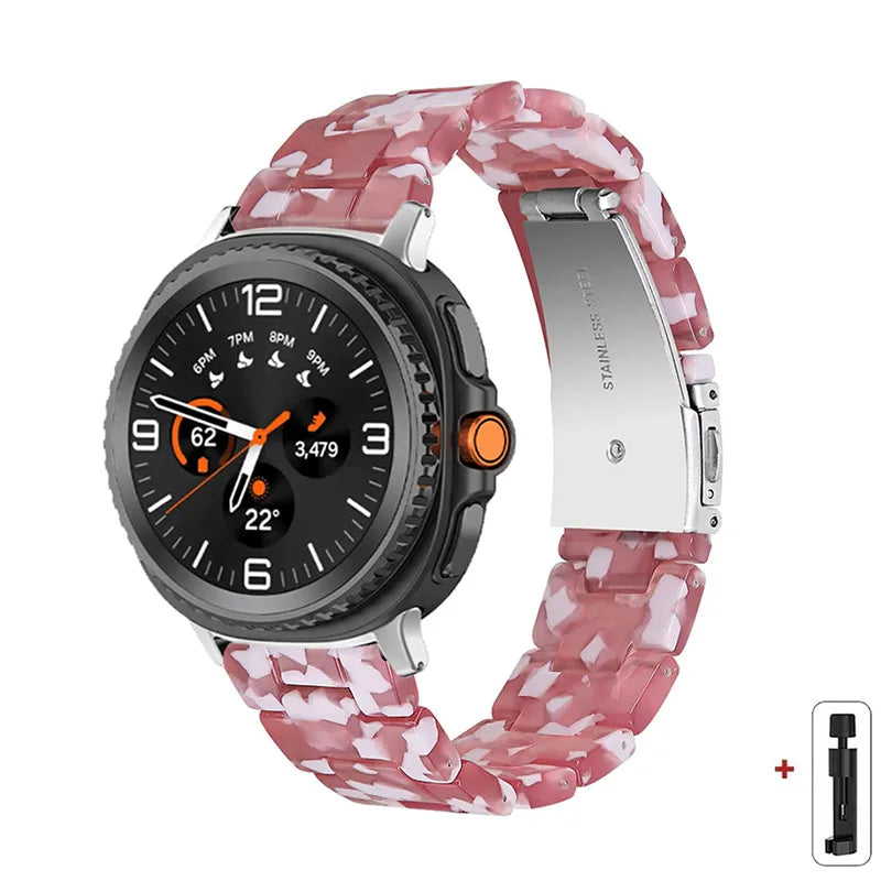 Samsung Galaxy Watch8, 9 & Ultra Resin Link Band, 40 Patterns