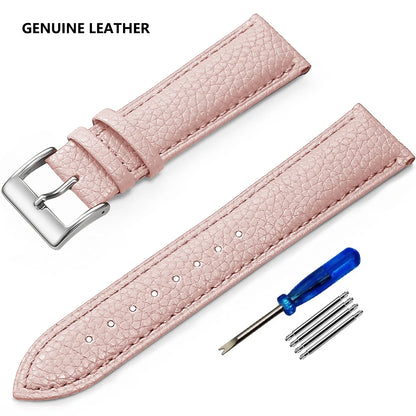 Samsung Galaxy Watch 7, 6, 5, 4 & FE Grained Leather Band, Spring Bars & Tool