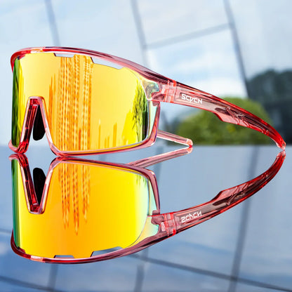 SCVCN Men Outdoor Sports Glasses Photochromic Sunglasses Bicycle Cycling Glasses Women Driving Bike Eyewear UV400 Hiking Goggles