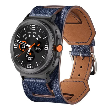 Samsung Galaxy Watch8, 9 & Ultra Leather Cuff Band