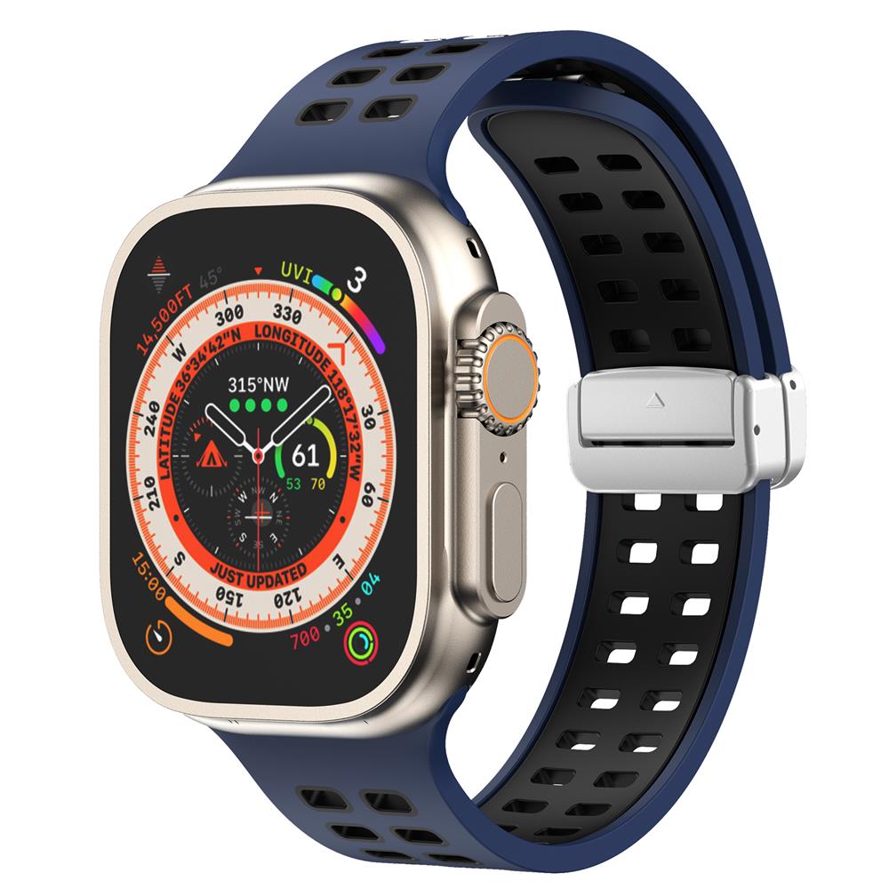 Magnetic Buckle Silicone Apple Watch Band Series 11/10/9/8/7/6/5/4/ SE / Ultra 1/2/3