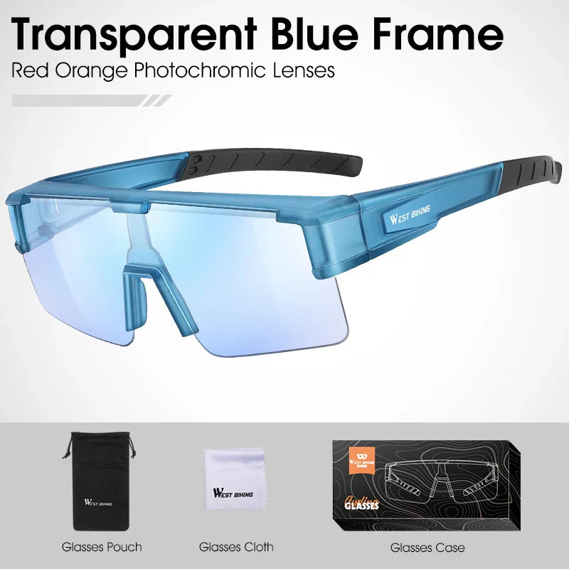 WEST BIKING Cycling Glasses Photochromic UV400 Protection