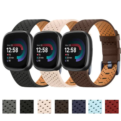 Fitbit Versa & Sense Leather Band - Stylish & Durable Design