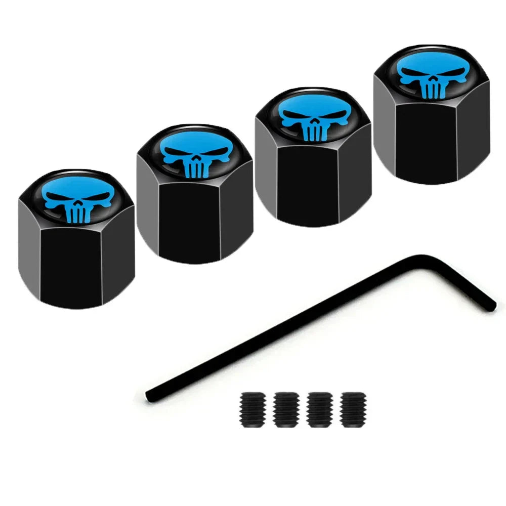 Anti-Theft Skull Valve Stem Caps