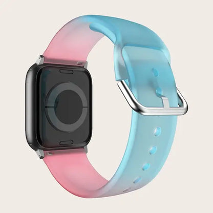 Apple Watch Patterned & Clear Silicone Band with Buckle
