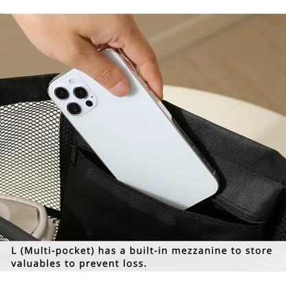 Mesh Portable Storage Bag Hanging Shower Toiletry Bag Bathroom Accessories Capacity for Beach,Swimming,Gym, Travel Essentials