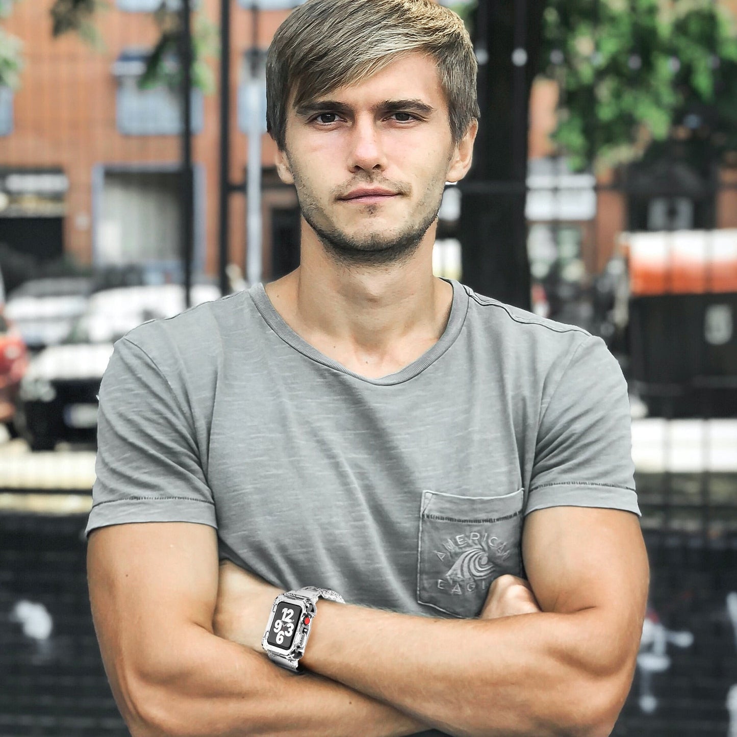 Silicone Strap +Case for Apple Watch Band/Strap