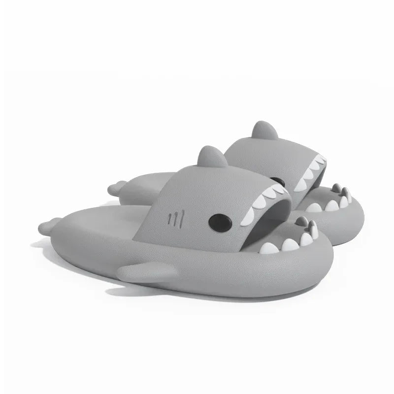 2024 New Summer Shark Slippers Women Slides Men Bathroom Flip Flops Home Anti-Skid Flat Shoes Outdoor Children's Funny Sandals