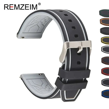 Huawei Watch & Watch GT Two-Tone Silicone Band with Edge Stripes