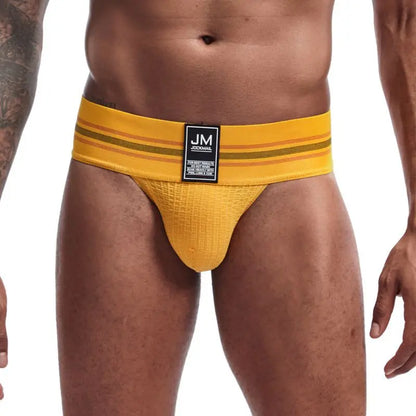 Men's JOCKMAIL JM364 - Old School Brief Yellow
