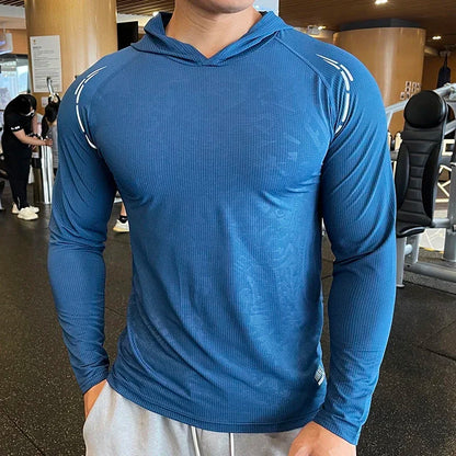 FlexFit Hooded Gym Tee - Long Sleeve